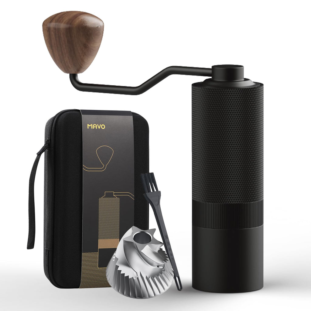 Manual Coffee Grinder 25g Stainless Steel Conical Burr Black G675