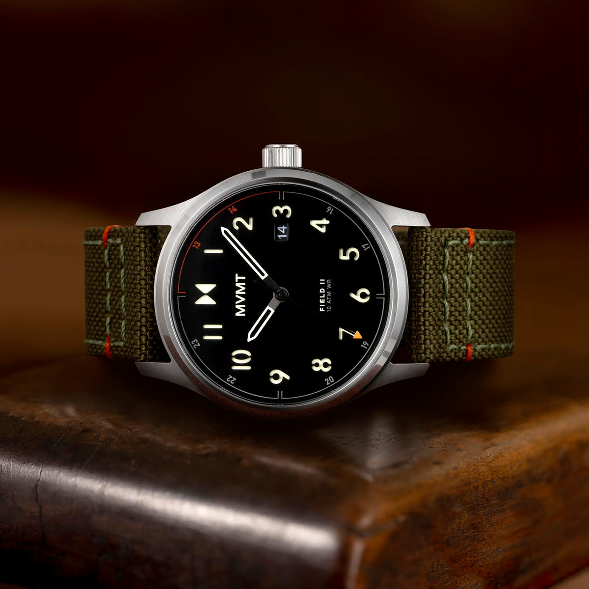 Men's 3 Hand Stainless Steel Nylon Strap Watch 41mm D944