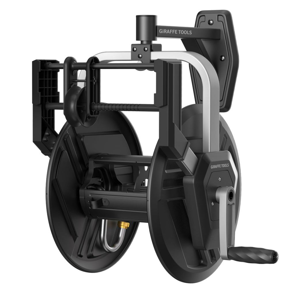 Garden Hose Reel Wall Mount, 125FT 5/8" Hose Capacity, Heavy Duty with Crank W816536