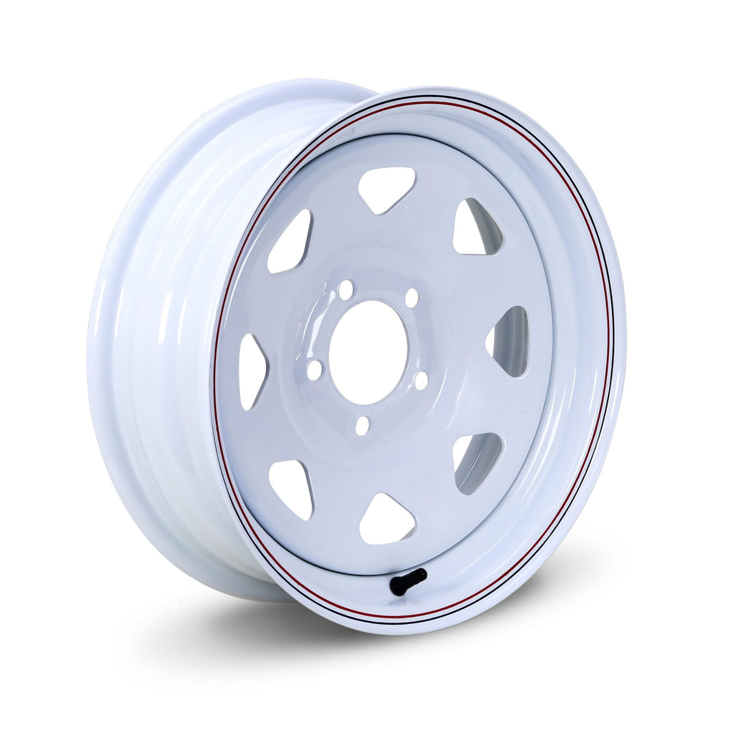 Trailer Tire Wheel ST205/75R15 8-Ply 5X4.5 White Spoke S58549