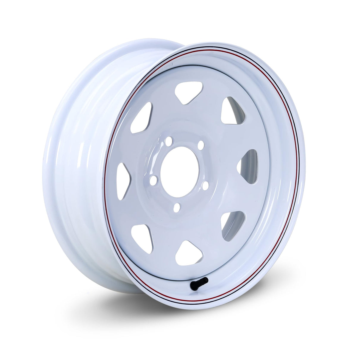 Trailer Tire Wheel ST205/75R15 8-Ply 5X4.5 White Spoke S58549