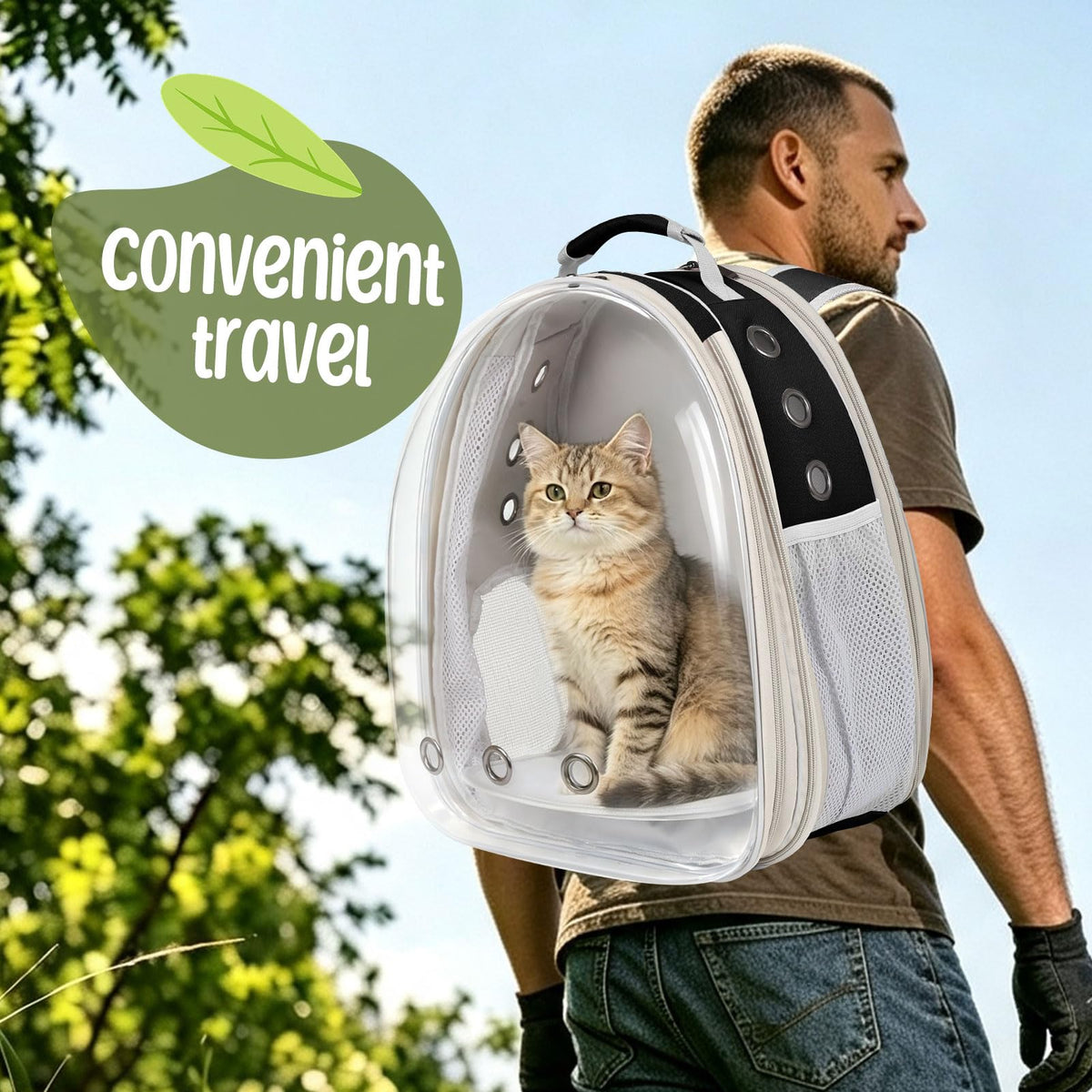 Large Cat Backpack Carrier O892581
