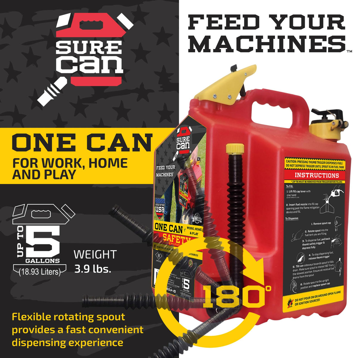 5 Gallon Type II Storage Container with Rotating Spout L523737