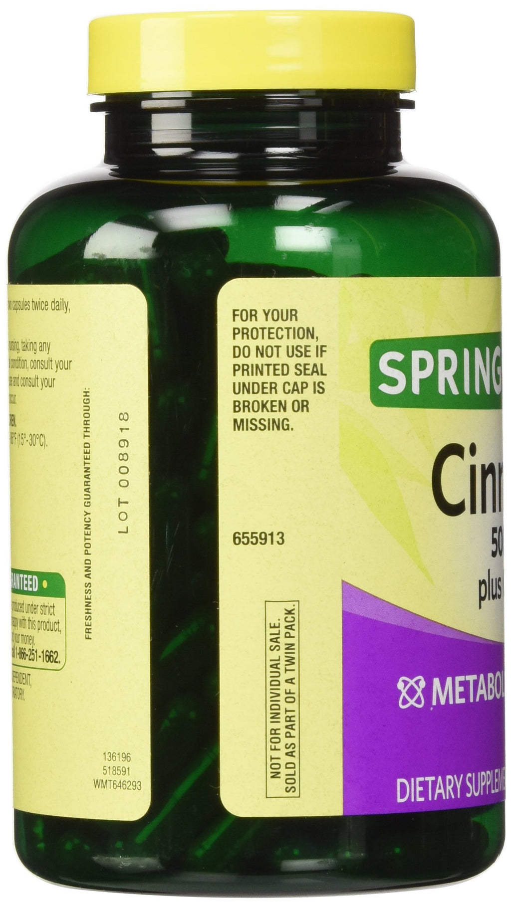Cinnamon 500mg Plus Chromium 2 Bottles of 180 Capsules R568969