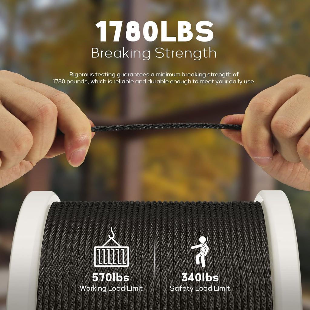 Black Stainless Steel Cable N5132