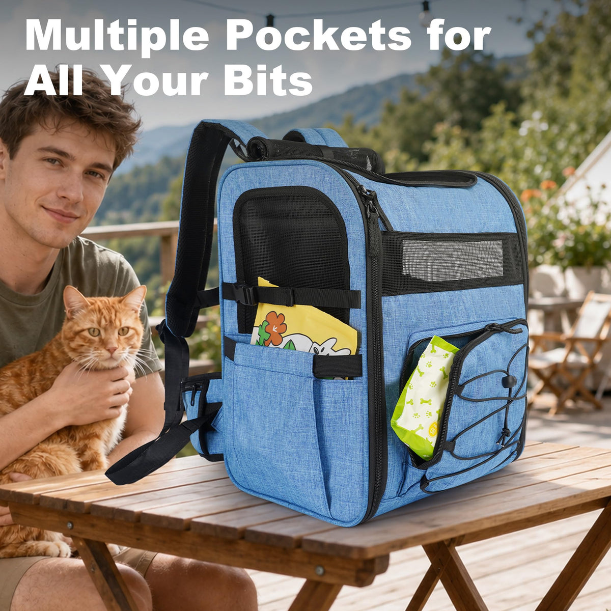 Blue Pet Carrier Backpack G768