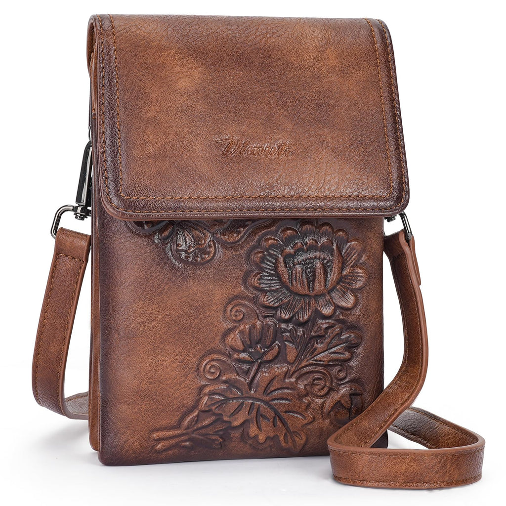 Small Embossed Flower Crossbody Bag A53461
