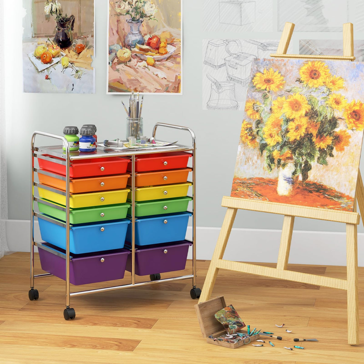 12 Drawer Rolling Storage Cart F452199