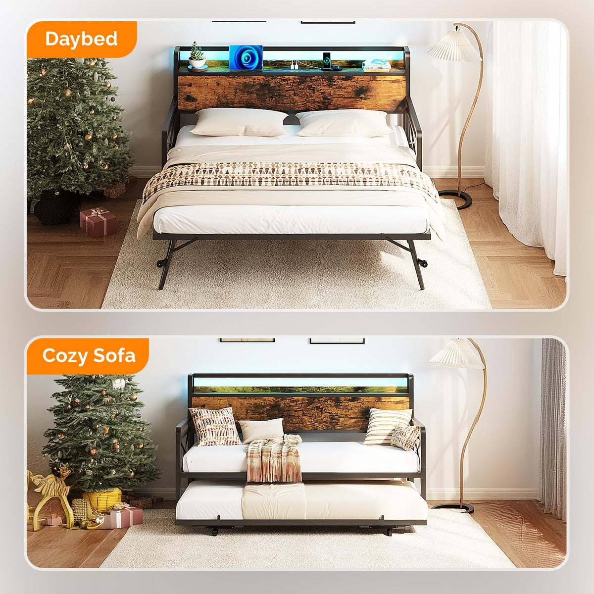 Twin Daybed with Pop Up Trundle N862