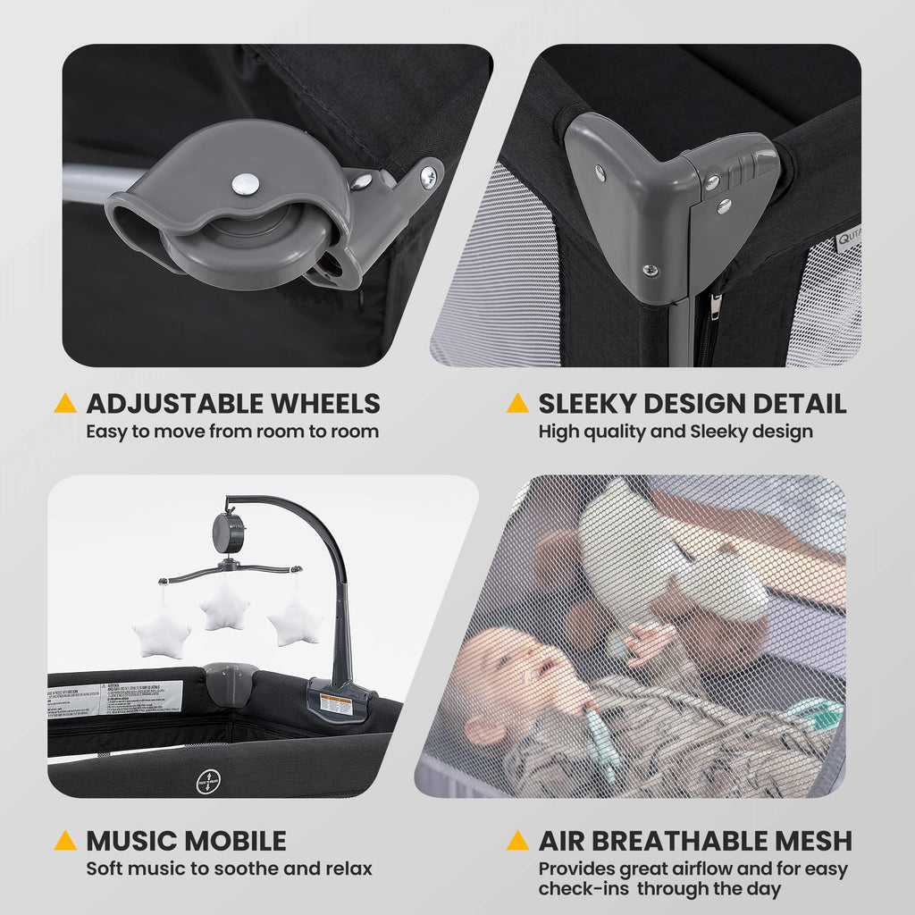 2-in-1 Pack and Play with Mattress, Bassinet and Playpen Z4183