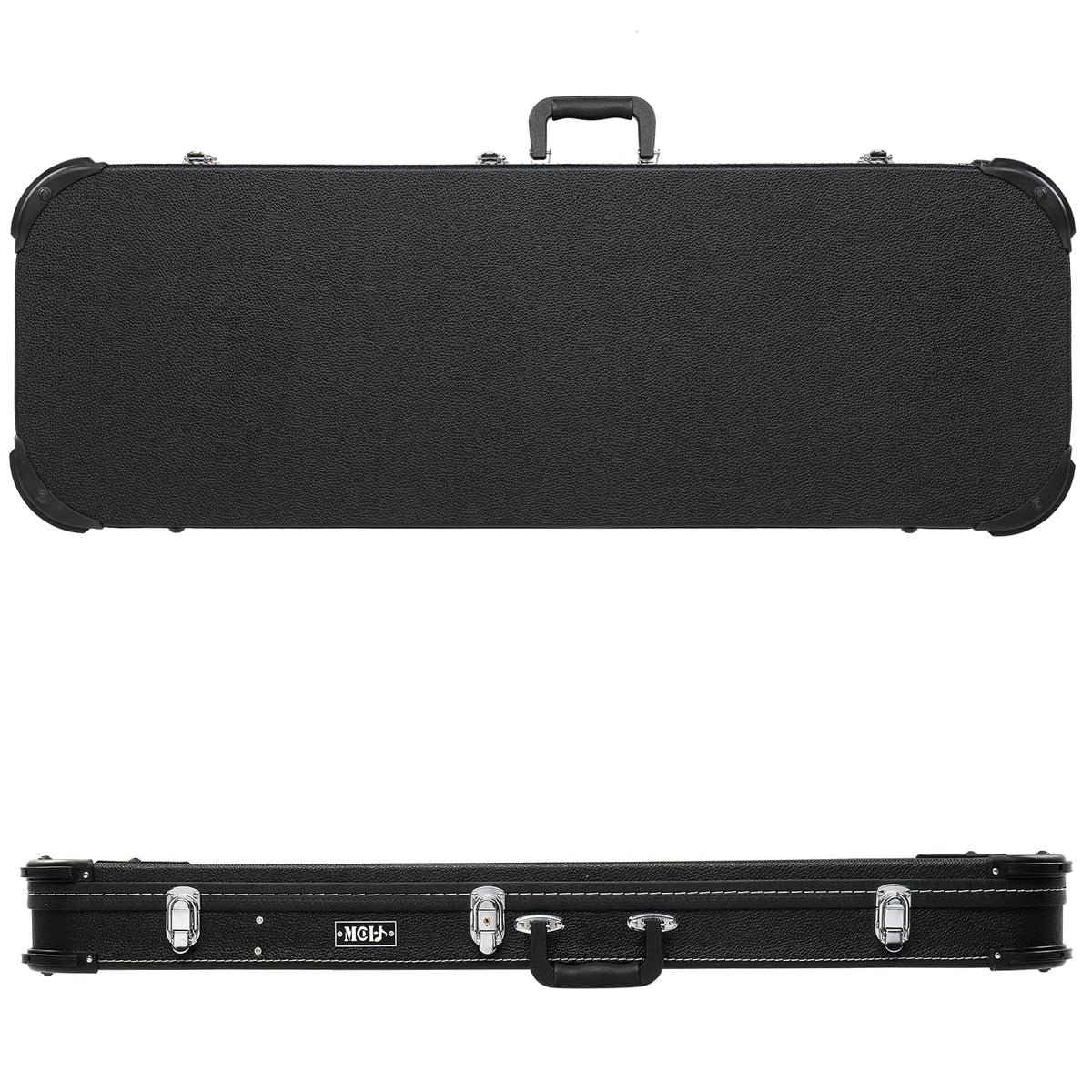 Black Electric Guitar Wood Hard Case with Handle B6016