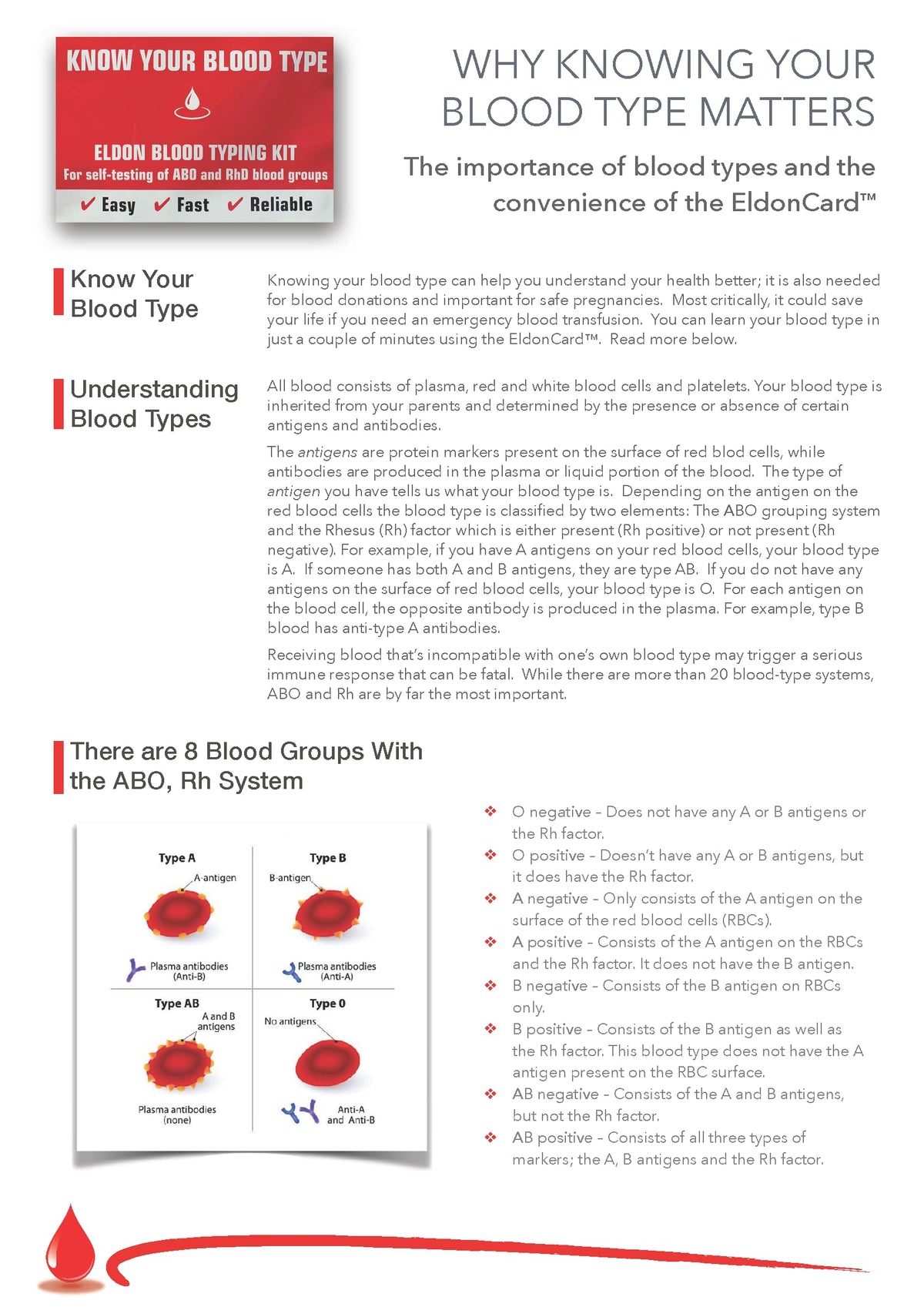 Blood Typing Kit 5 Test Pack Q639