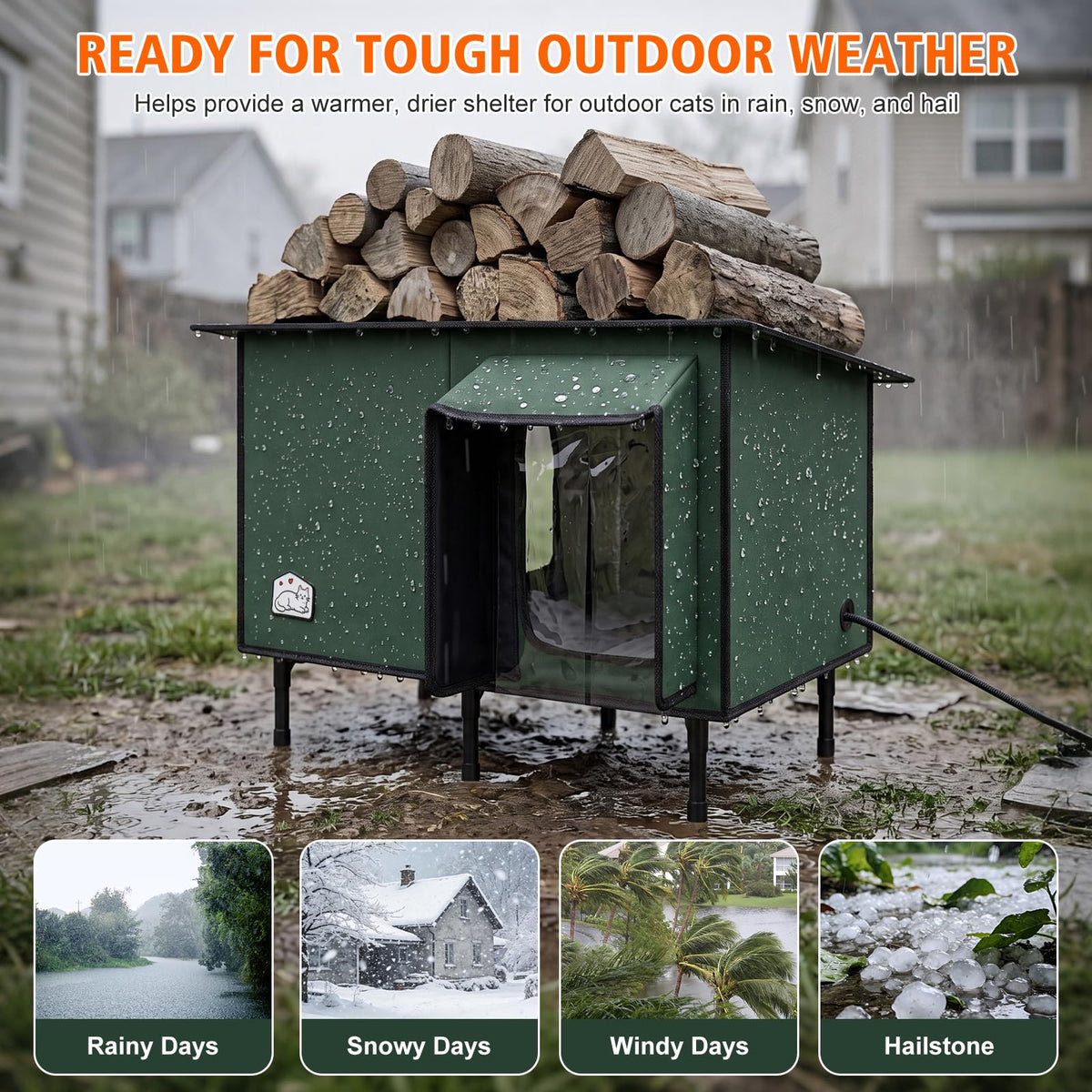 Heated Outdoor Cat House H749075