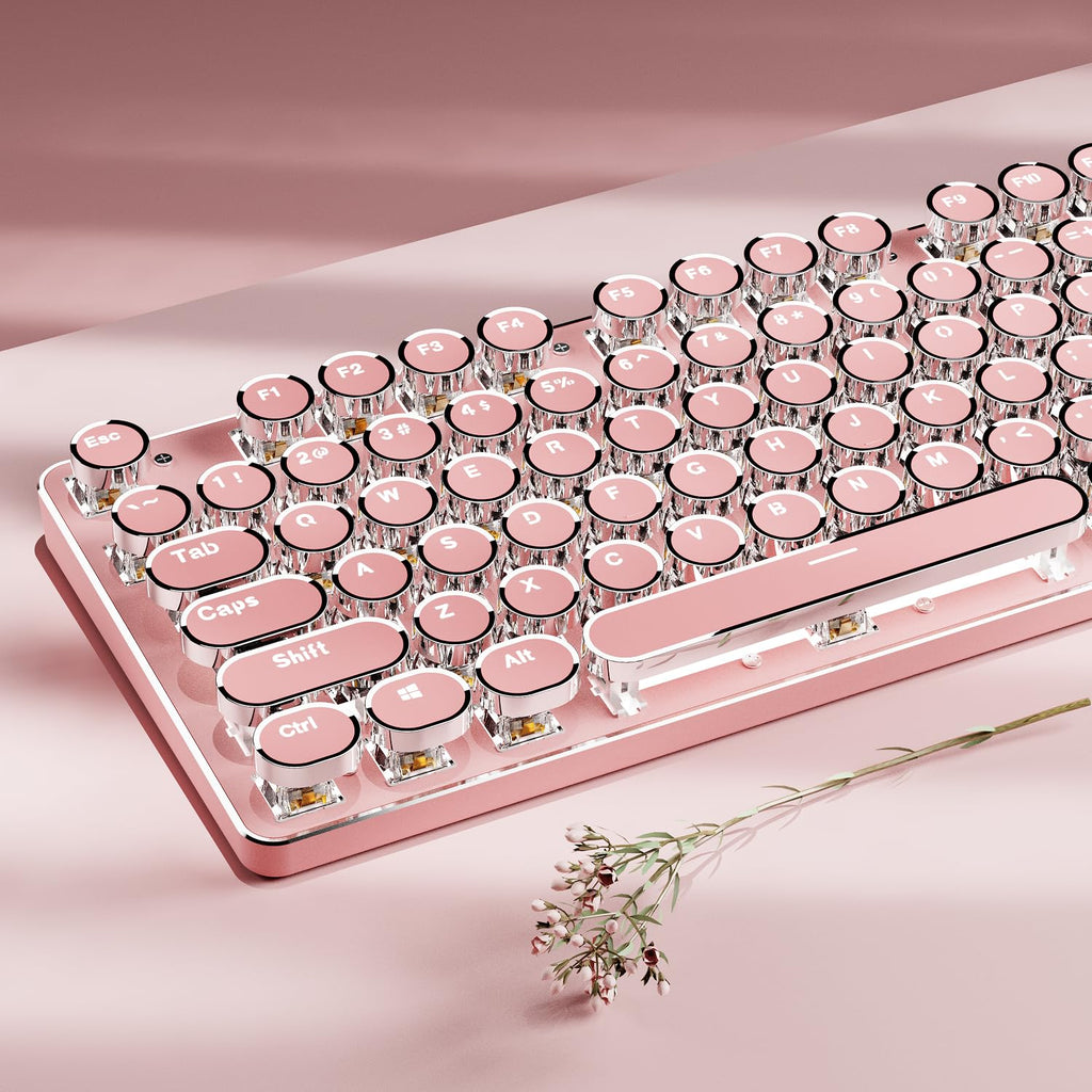 Pink Wireless Mechanical Keyboard H4670
