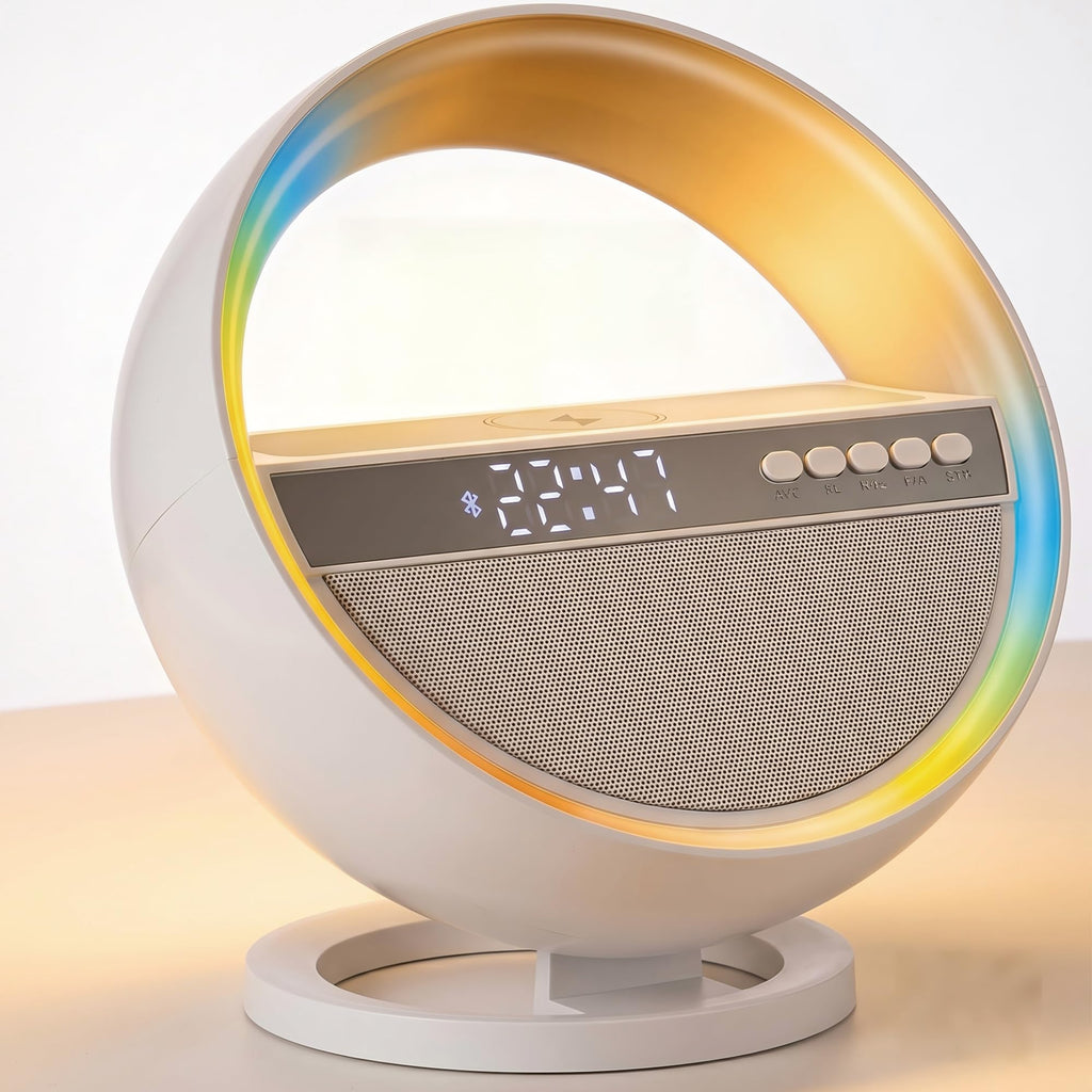 6-in-1 RGB LED Table Lamp with Bluetooth Speaker & Wireless Charging I151