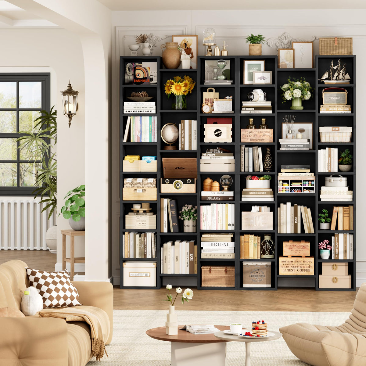 71'' H Black 21 Cube Bookshelf W787