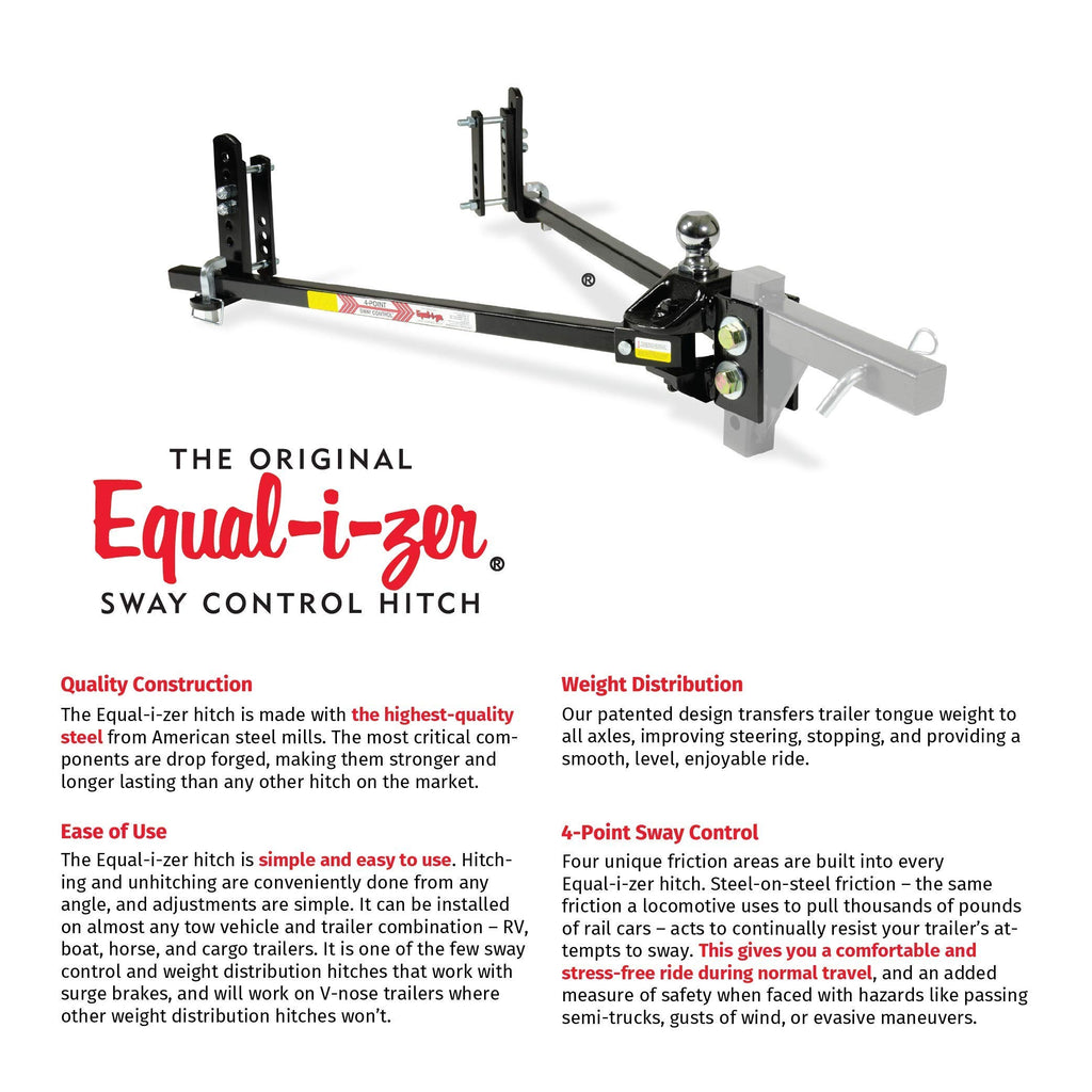 4-point Sway Control Hitch, 10,000 Lbs Trailer Weight Rating H4060