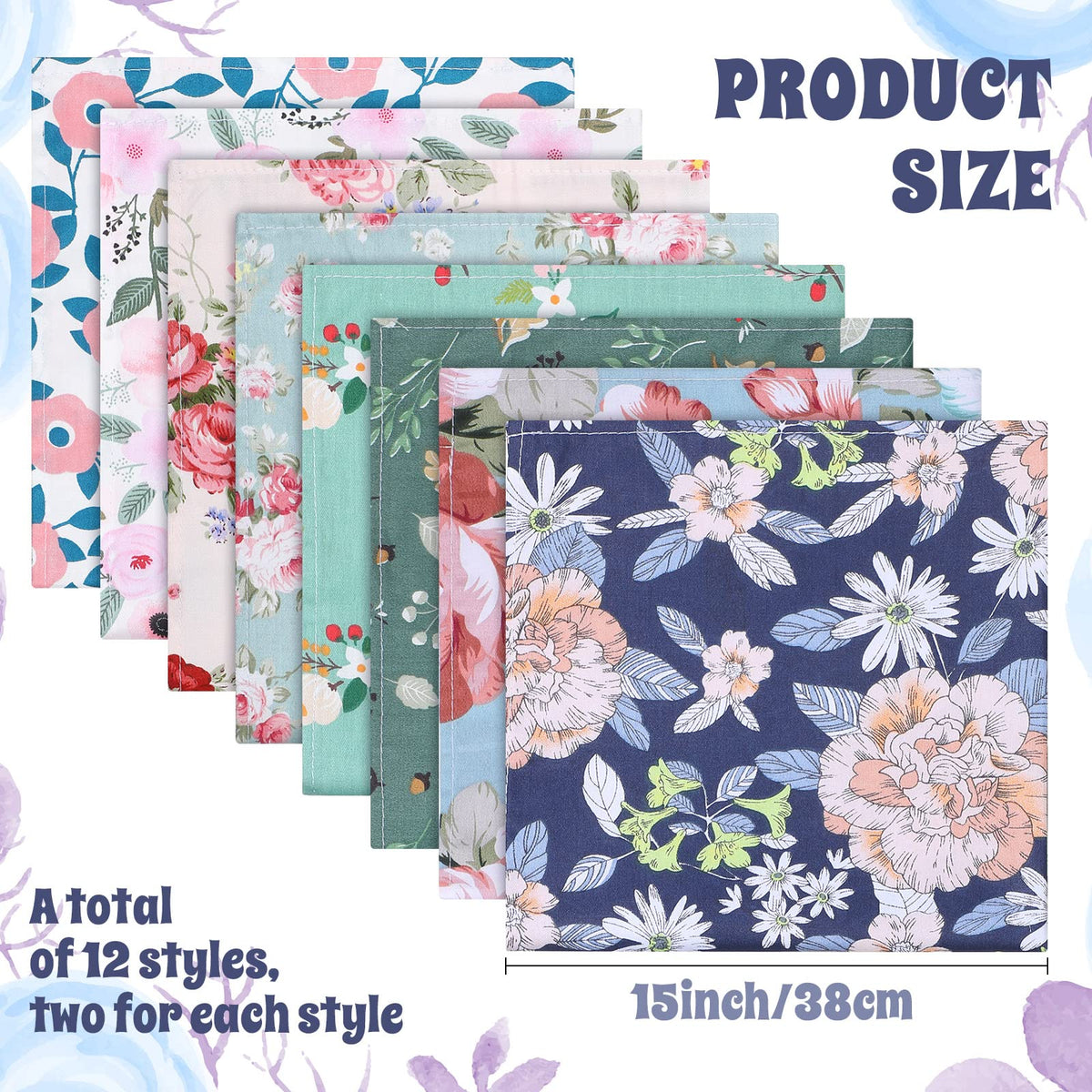 Cotton Cloth Napkins Set of 24 W67750