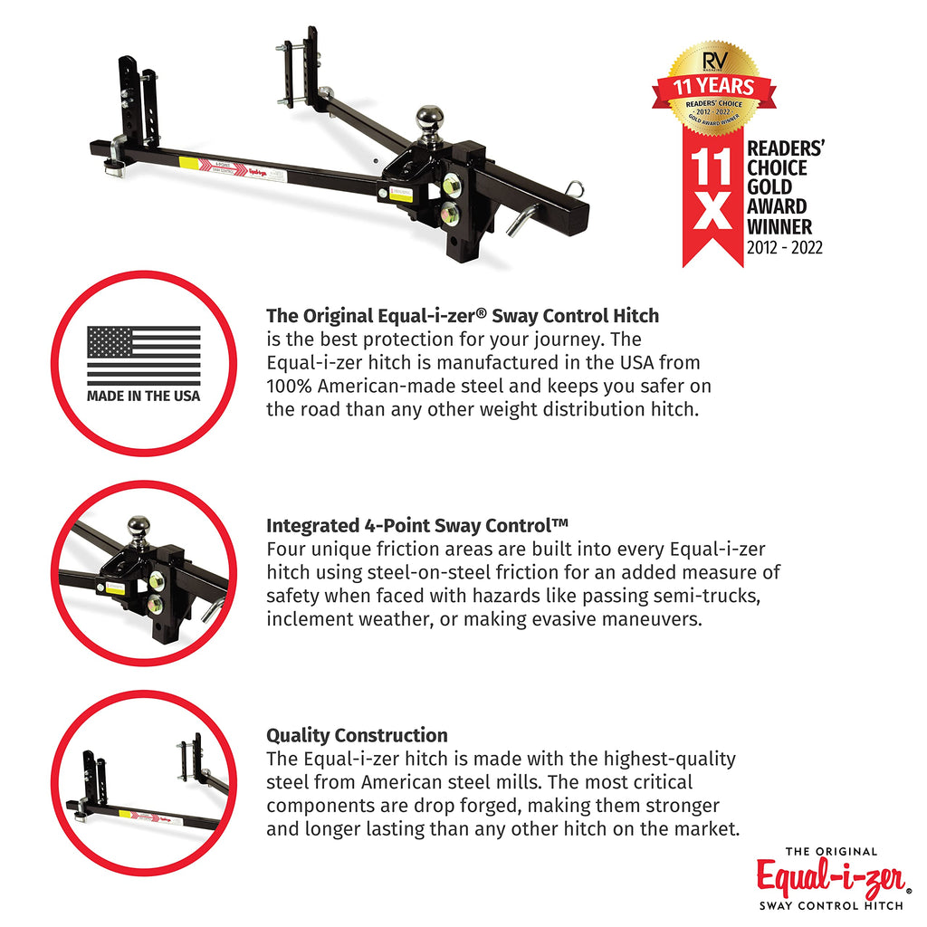 4-point Sway Control Hitch, 10,000 Lbs Trailer Weight Rating H4060