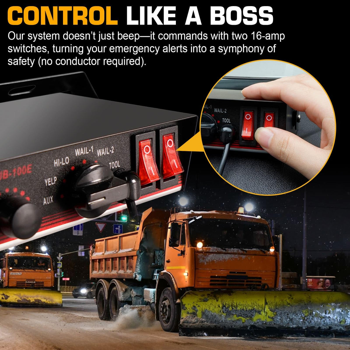 200W IP67 Waterproof Emergency Siren with Mic & Speaker K263