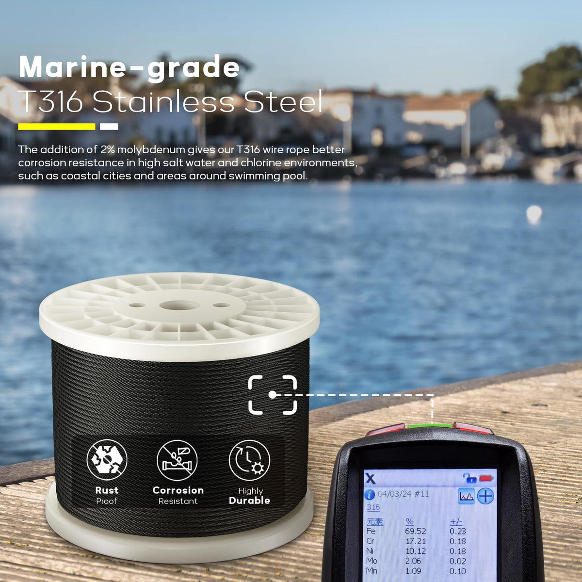 Black Stainless Steel Cable N5132