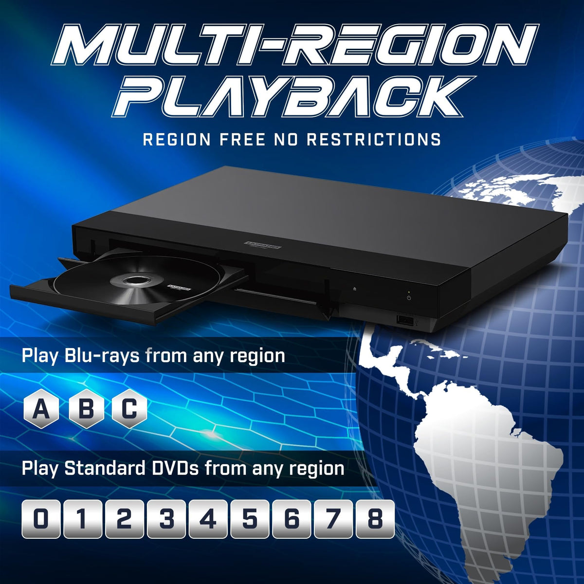4k UHD Blu-ray Player Multi-Region Code Free V602243