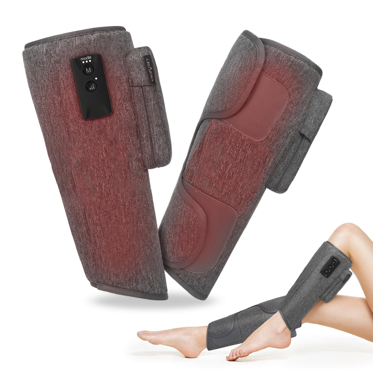 Wireless Air Compression Leg Massager with Heat, 4 Modes, Set of 2 G210096