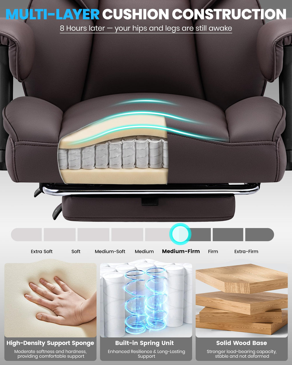 Office Chair with Adjustable Lumbar Support O7259