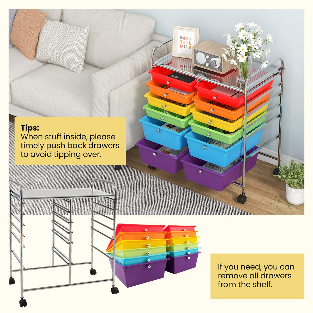 12 Drawer Rolling Storage Cart F452199