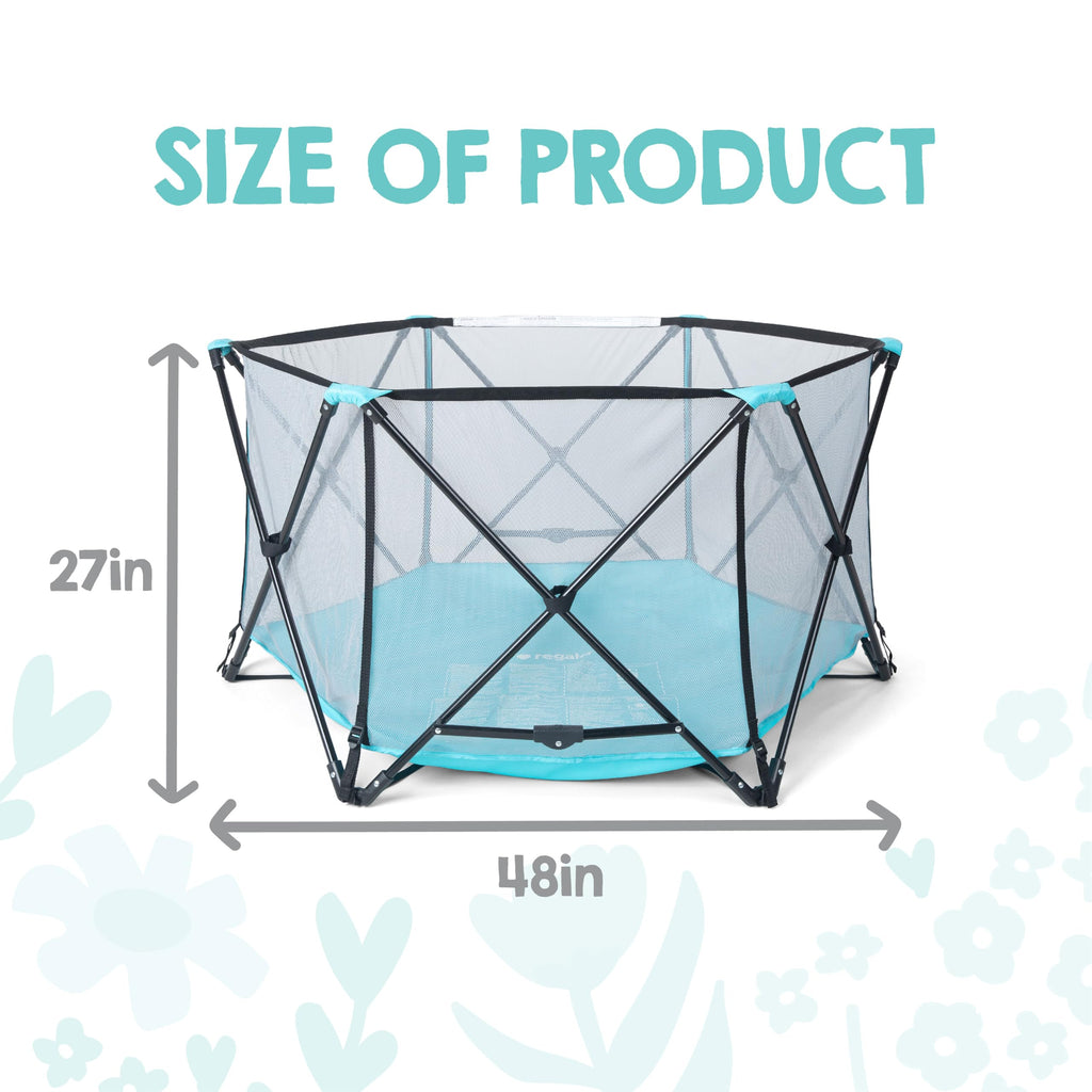 Foldable 6-Panel Baby Playpen with Mesh Sides N178548