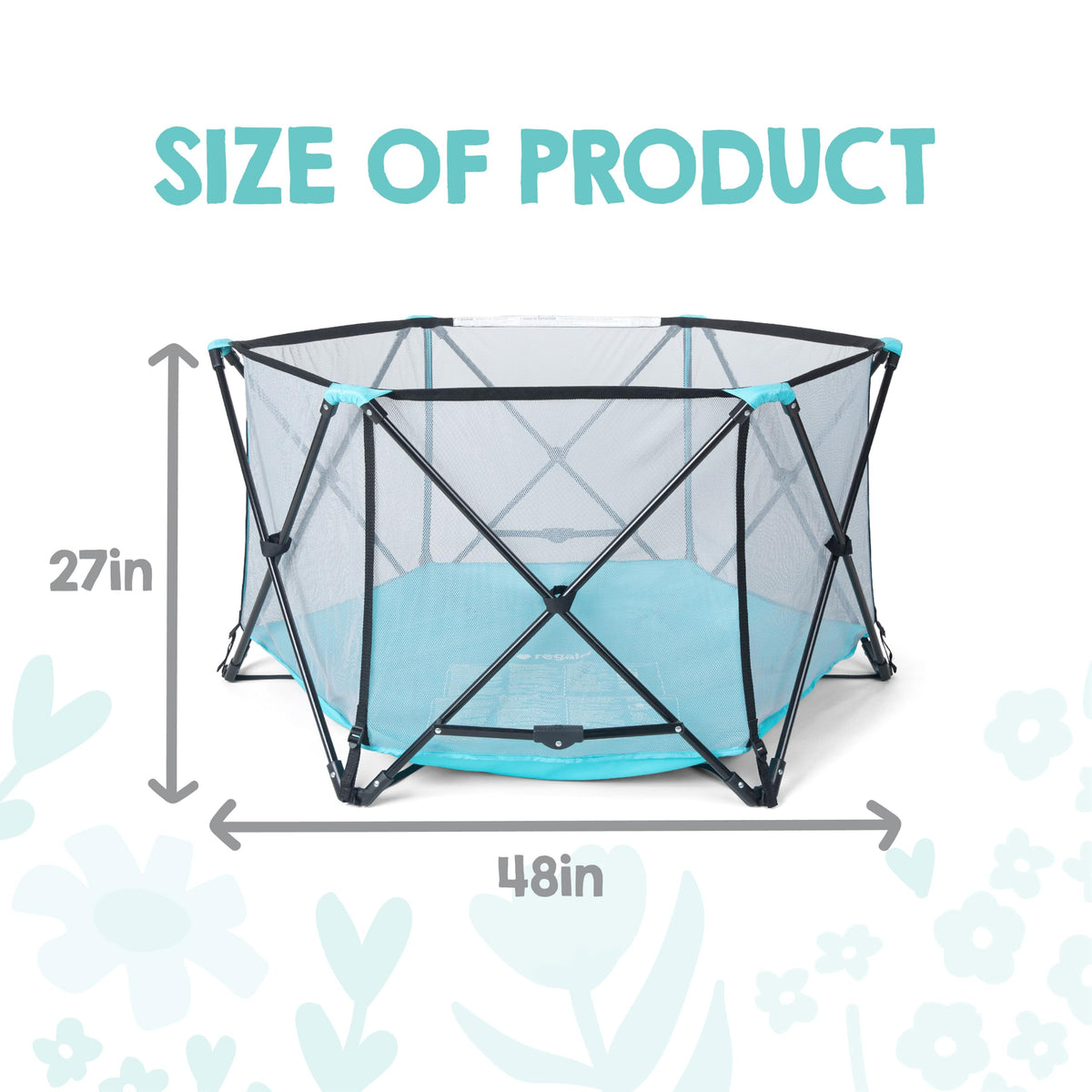 Foldable 6-Panel Baby Playpen with Mesh Sides N178548