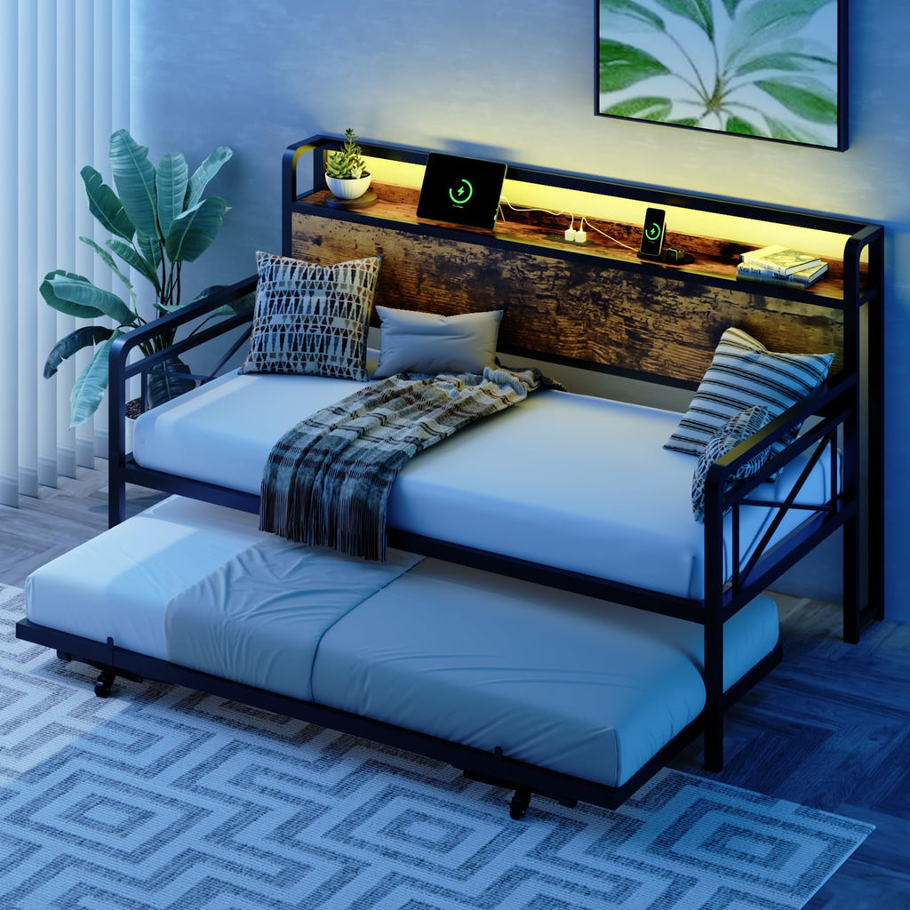 Twin Daybed with Pop Up Trundle N862