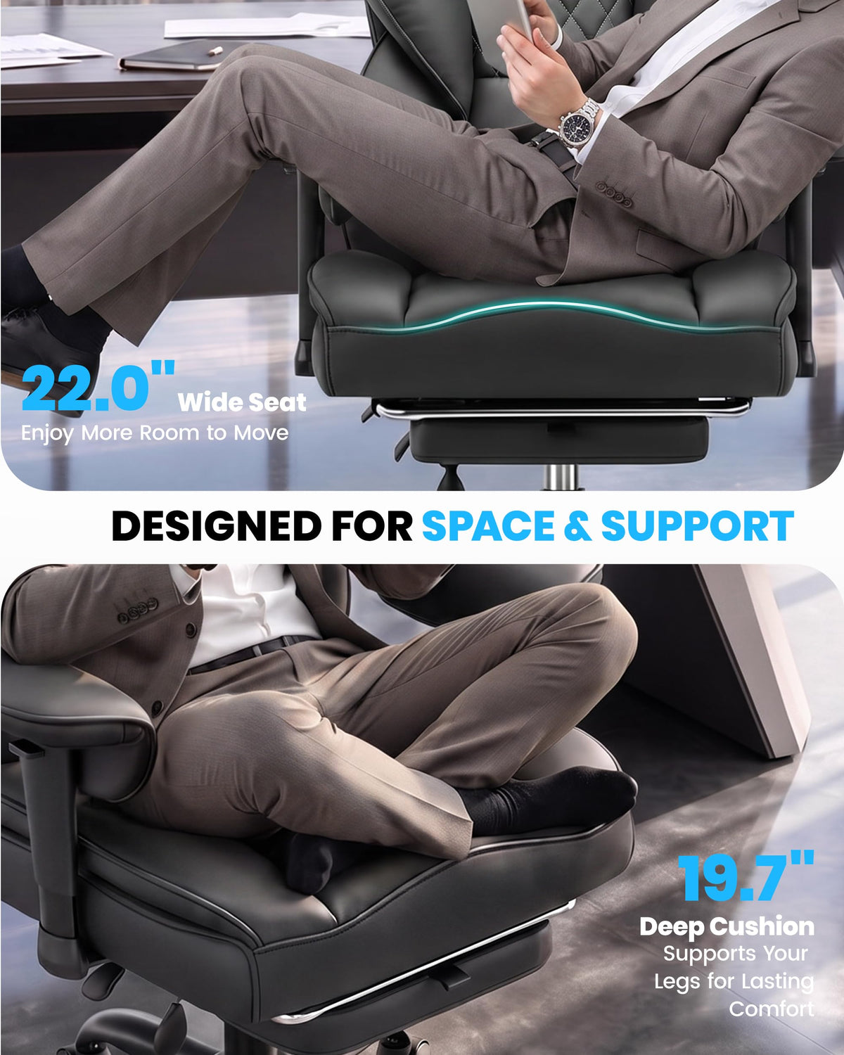 Office Chair with Adjustable Lumbar Support O7259