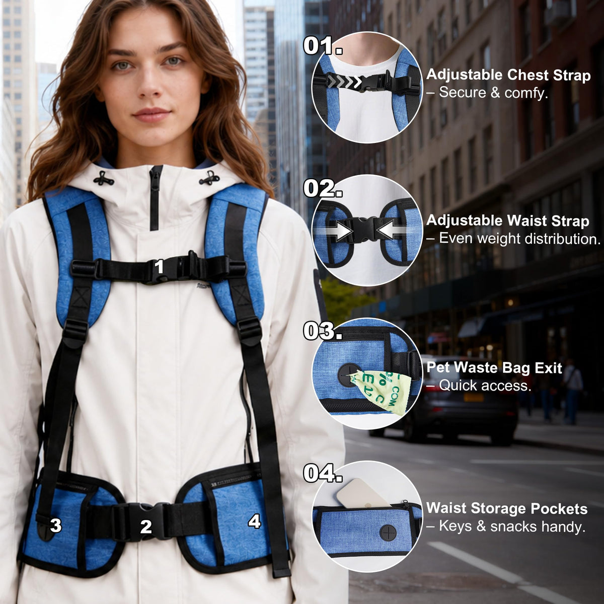 Blue Pet Carrier Backpack G768