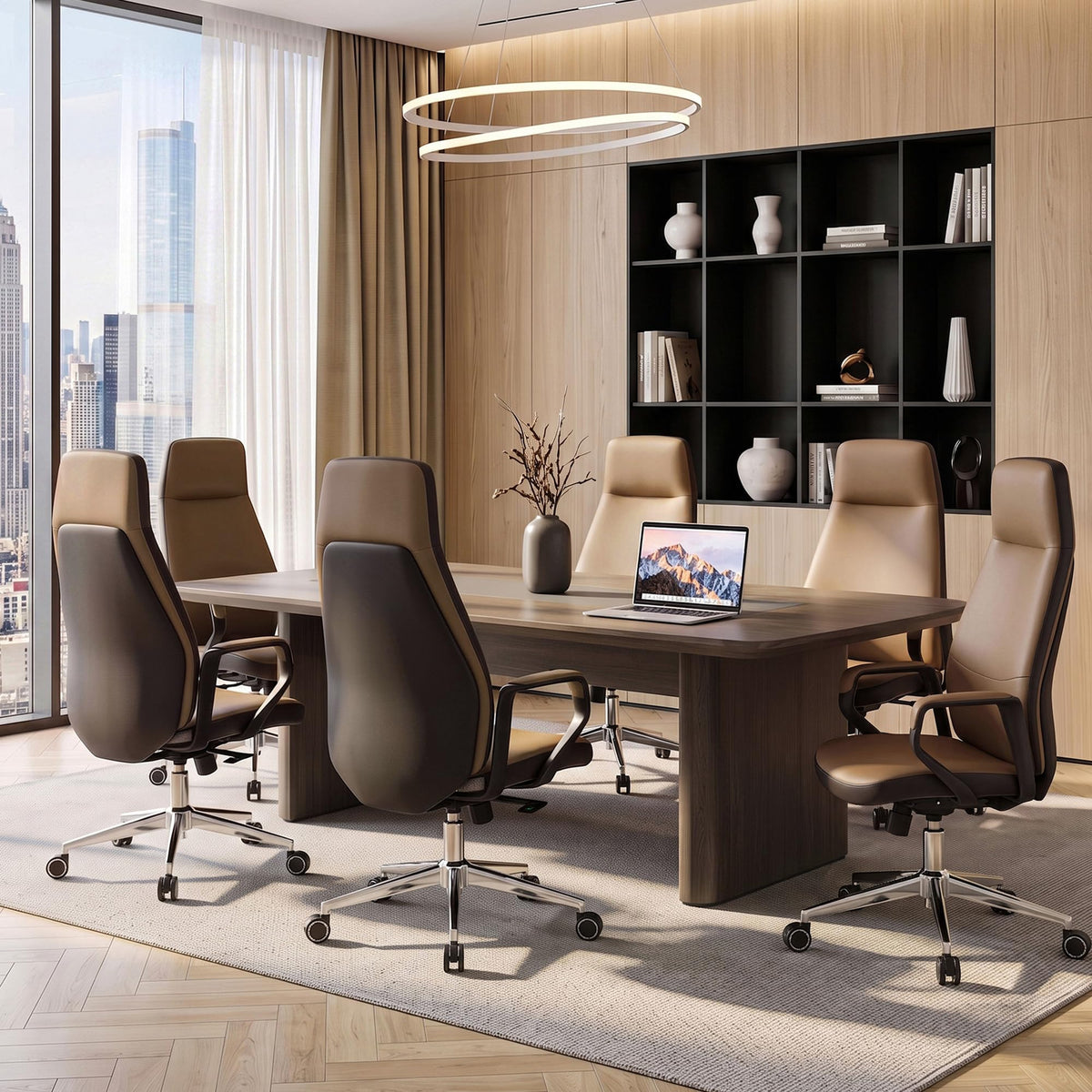 Brown Leather Executive Office Chair K2720