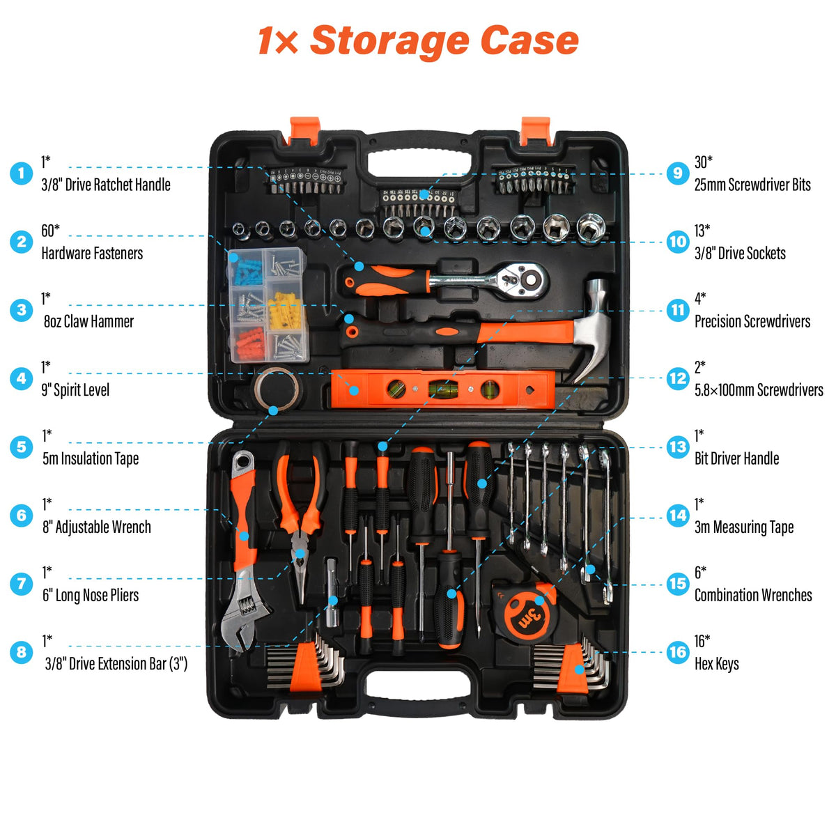 141 Piece Basic Tool Set V69999