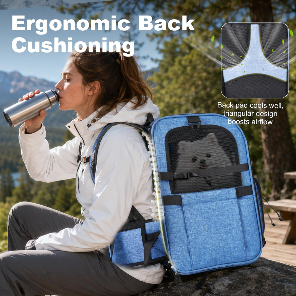 Blue Pet Carrier Backpack G768