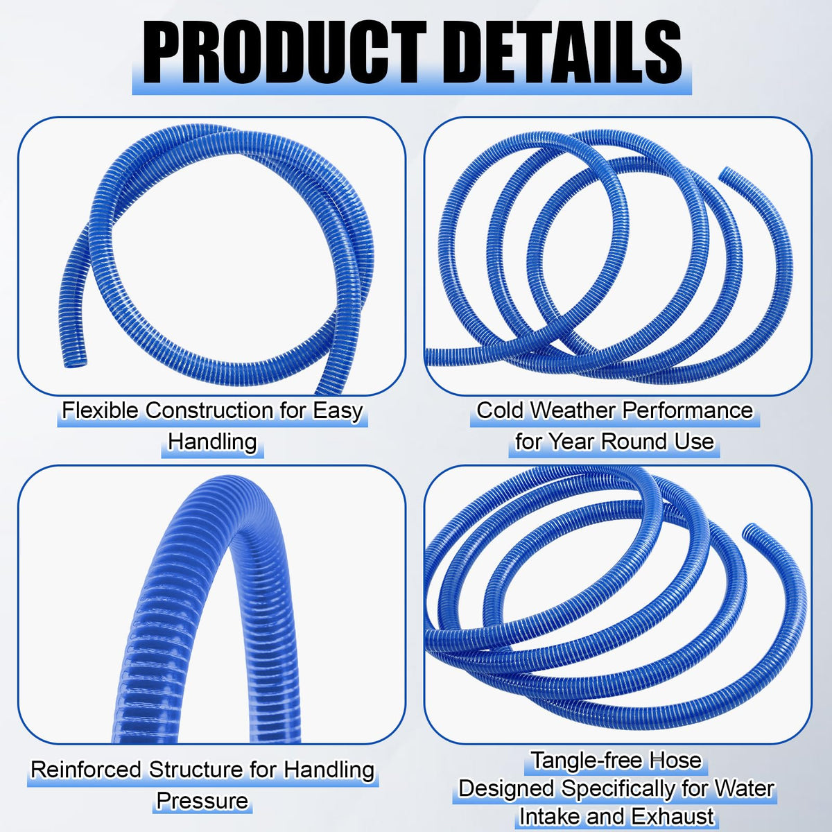Blue Heavy Duty PVC Suction Hose I5230