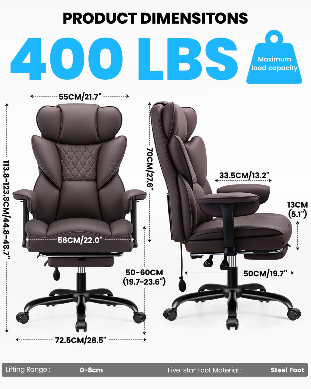 Office Chair with Adjustable Lumbar Support O7259