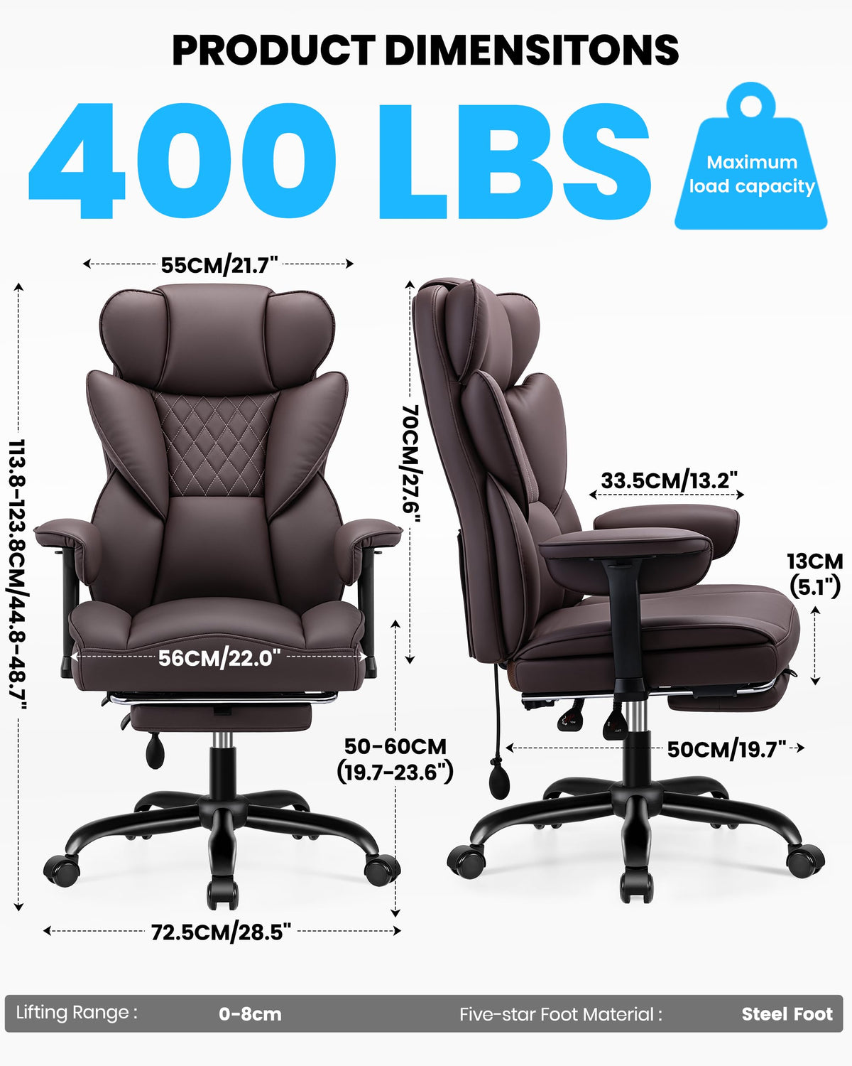 Office Chair with Adjustable Lumbar Support O7259