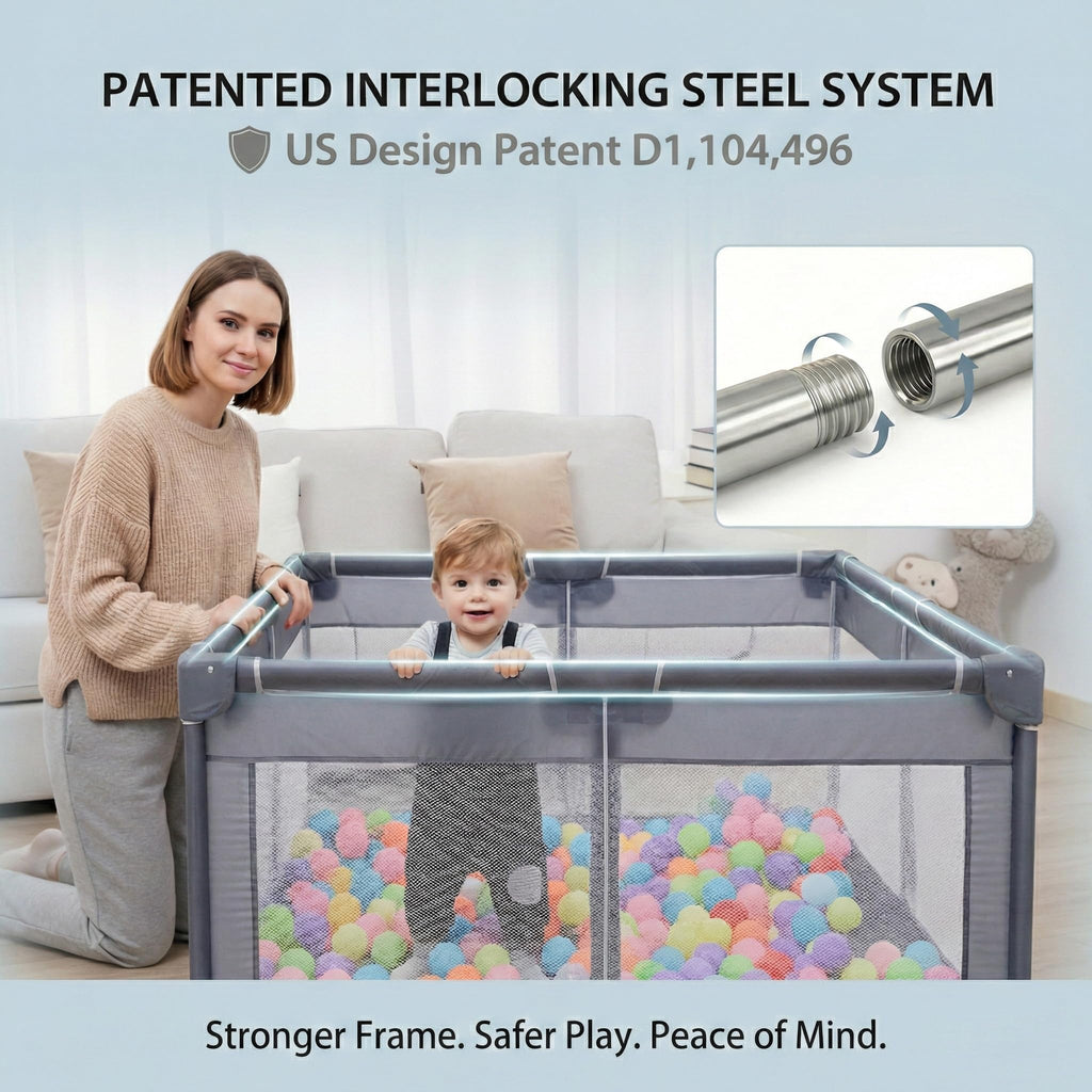 Baby Playpen 50x50 Grey Y5753