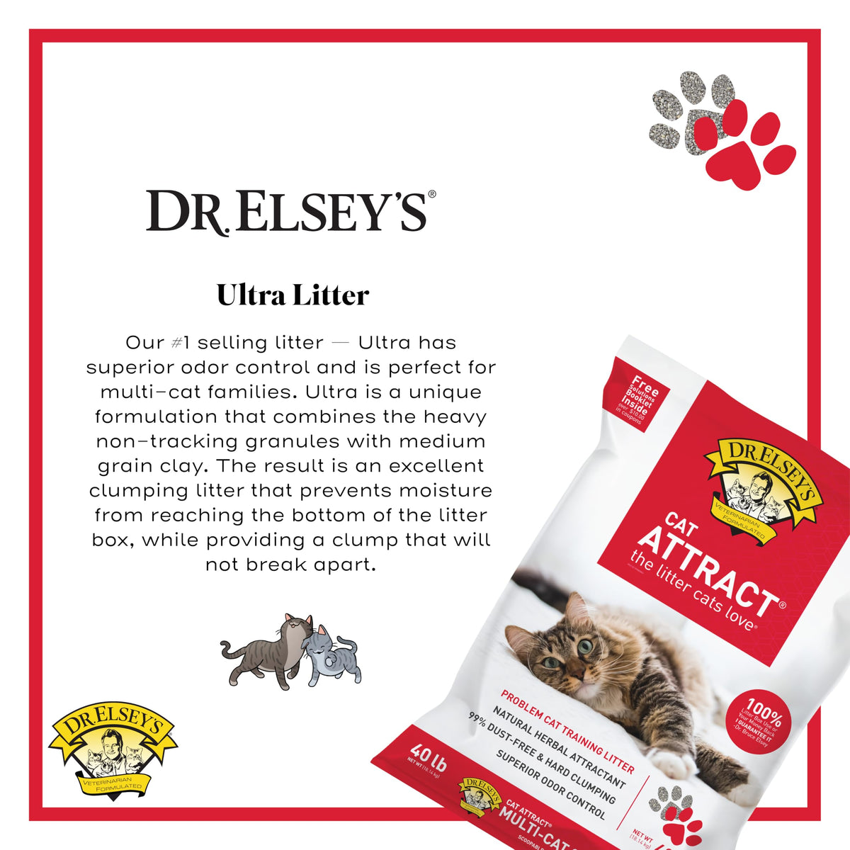 Clumping Clay Cat Litter 40 lb. Bag D57419