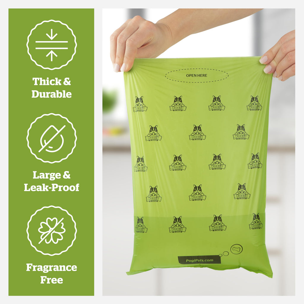 Dog Poop Bag Holder & Dispenser with 15 Unscented Bags E935