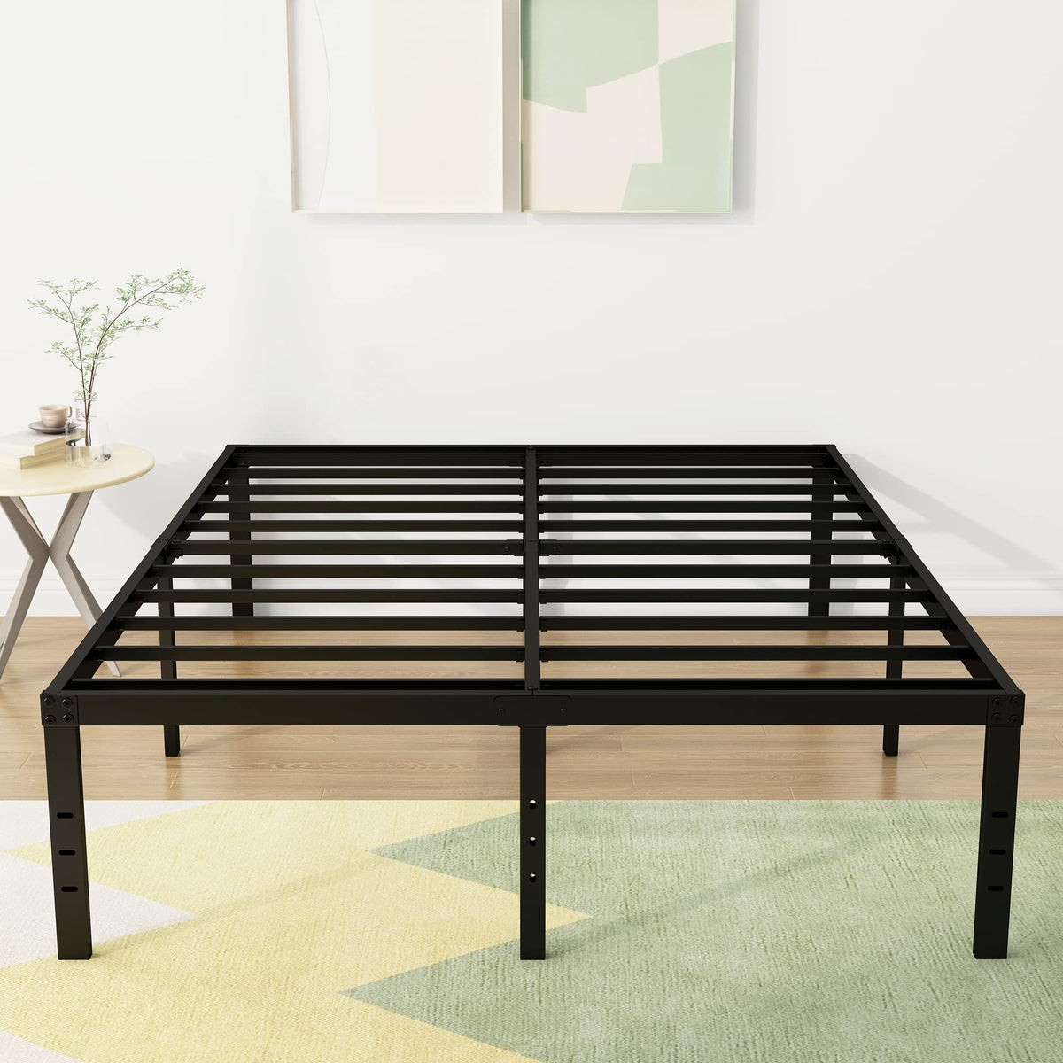 18 Inch High Queen Size Bed Frame with Storage O746