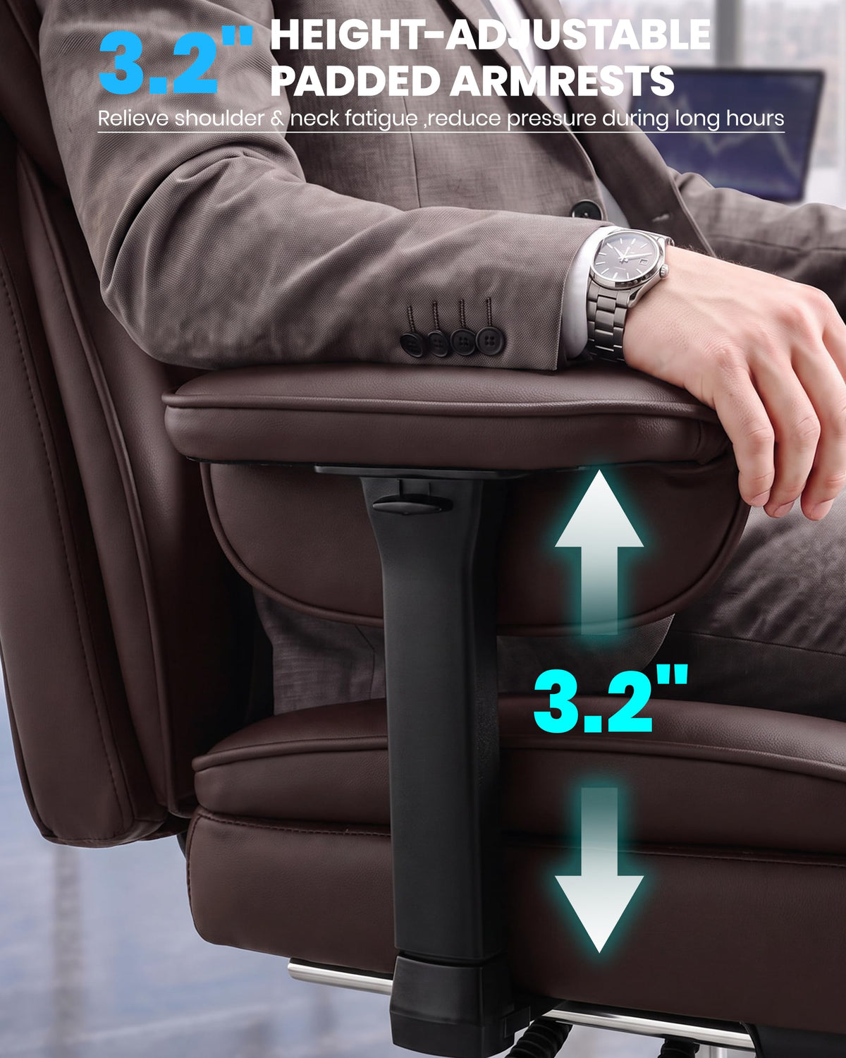 Office Chair with Adjustable Lumbar Support O7259