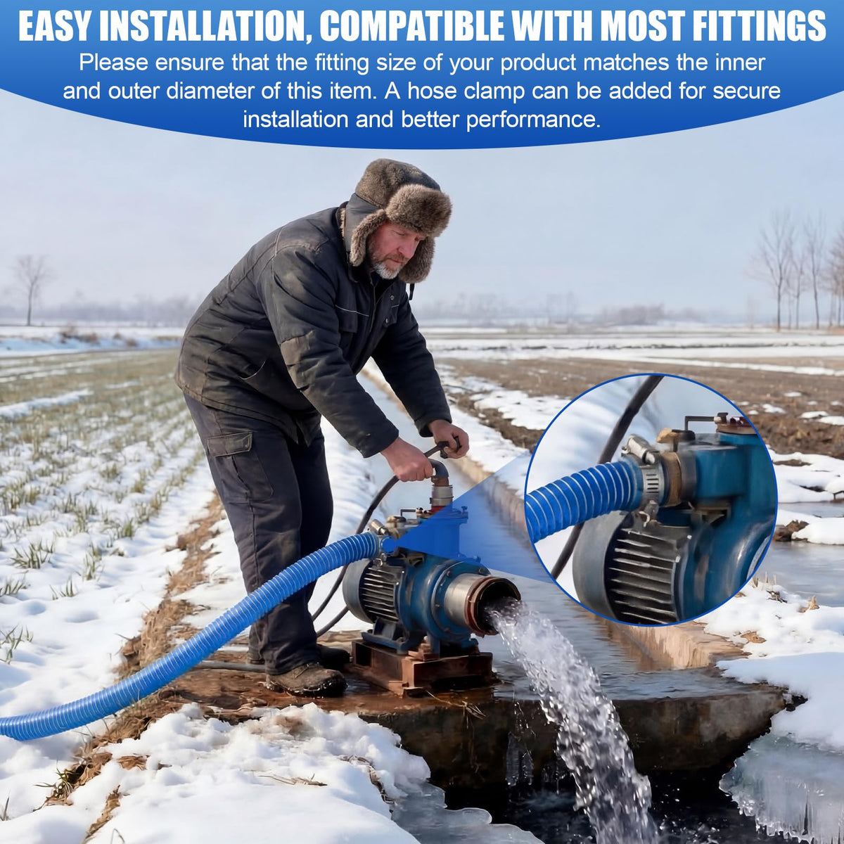Blue Heavy Duty PVC Suction Hose I5230
