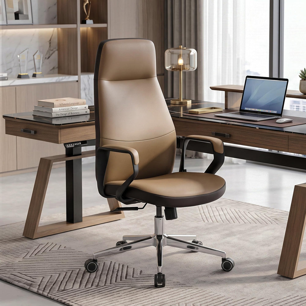 Brown Leather Executive Office Chair K2720