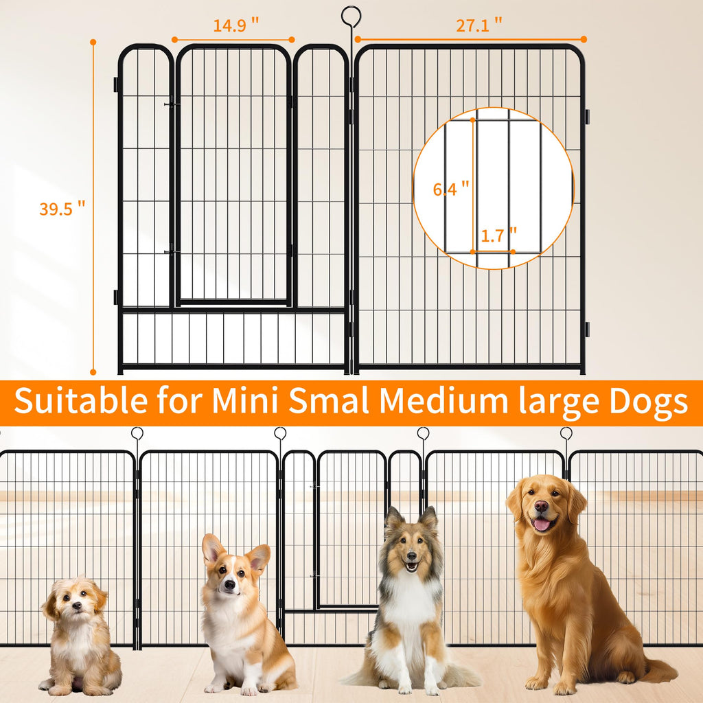16-Panel Heavy-Duty Metal Dog Playpen O602397