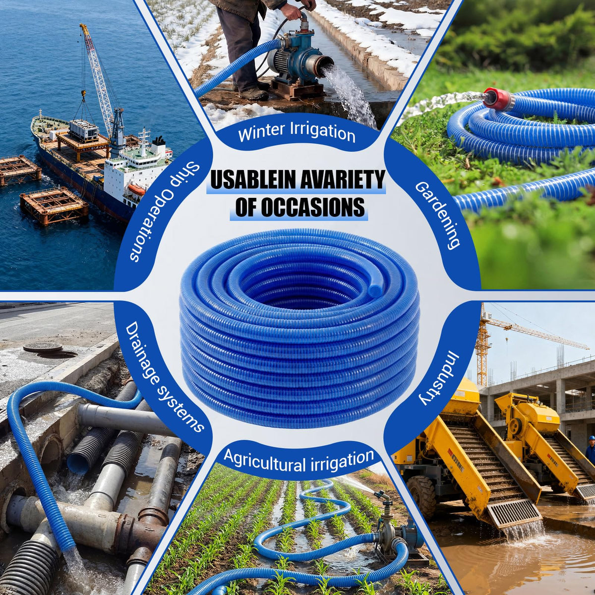 Blue Heavy Duty PVC Suction Hose I5230