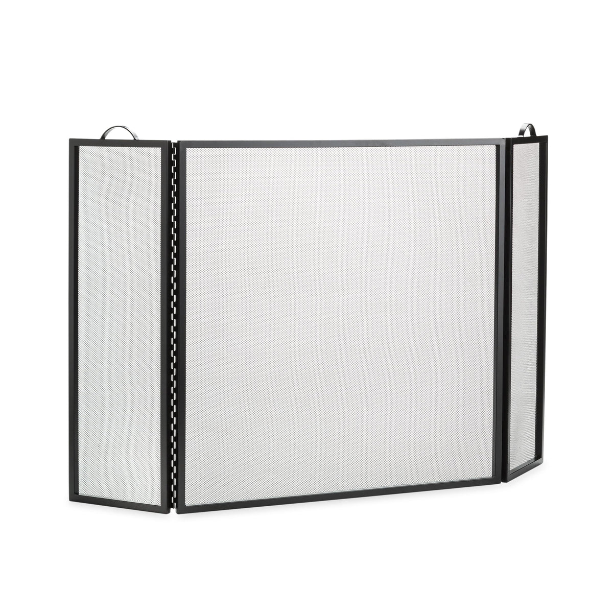 Metal Fireplace Screen 3 Panel Black H250887